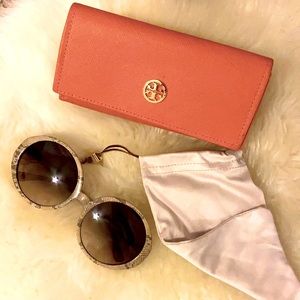 Authentic Tory Burch snakeskin sunglasses